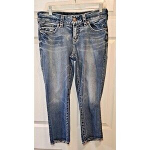 Silver Jeans Women 29 Suki High Capri Super Stretch 29x22.5. Denim